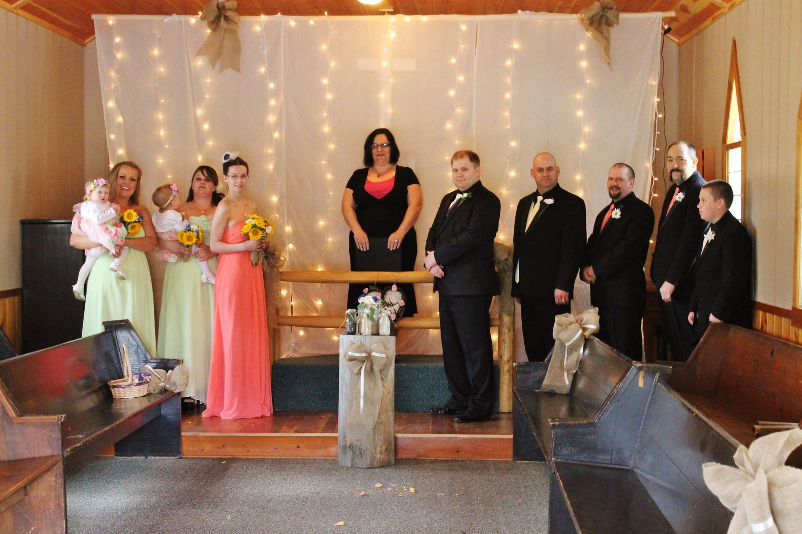 Ceremony space with lights