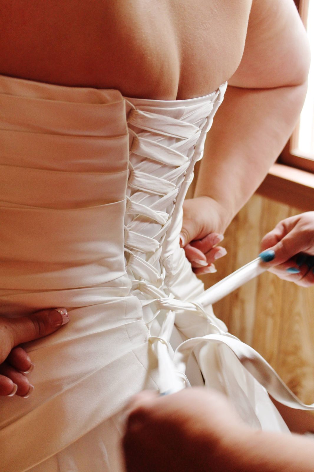 Dress lacing detail